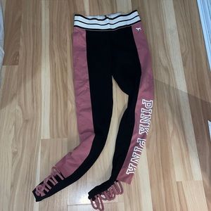 Victoria’s Secret pink and black leggings